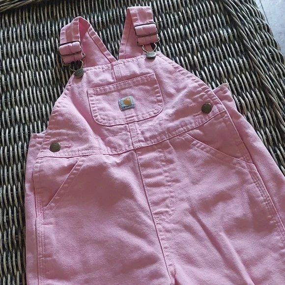 Carhartt Pink Flannel Lined Overalls - Picture 12 of 16